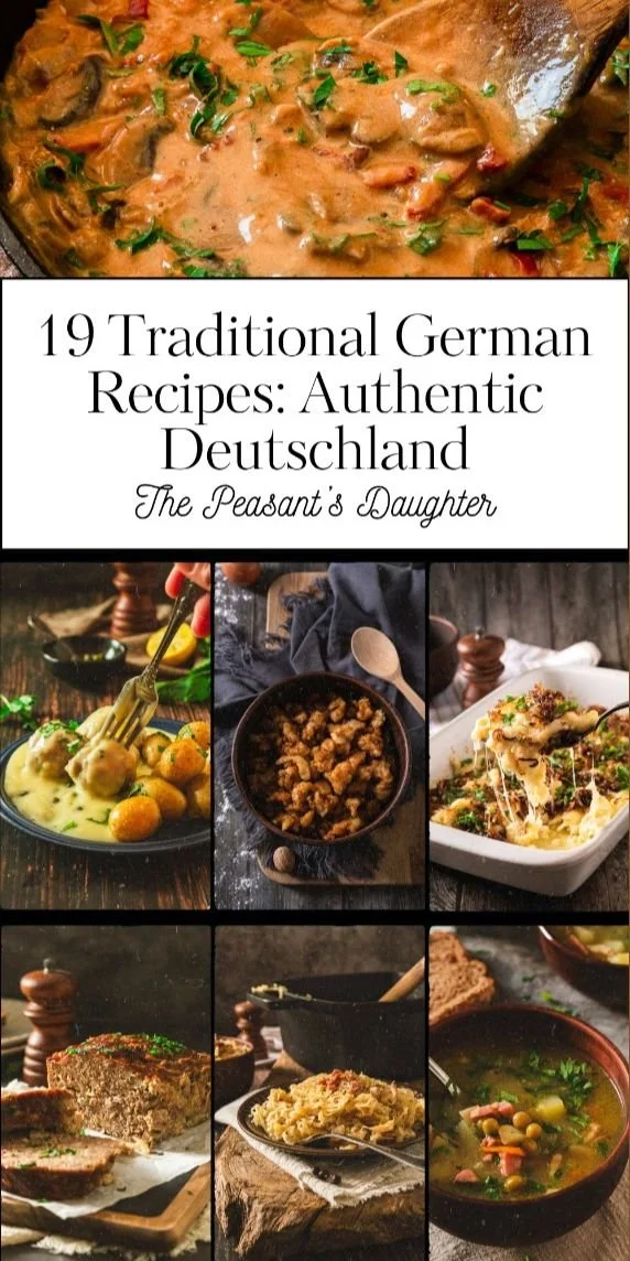 A selection of traditional German recipes showcasing authentic dishes from Deutschland.