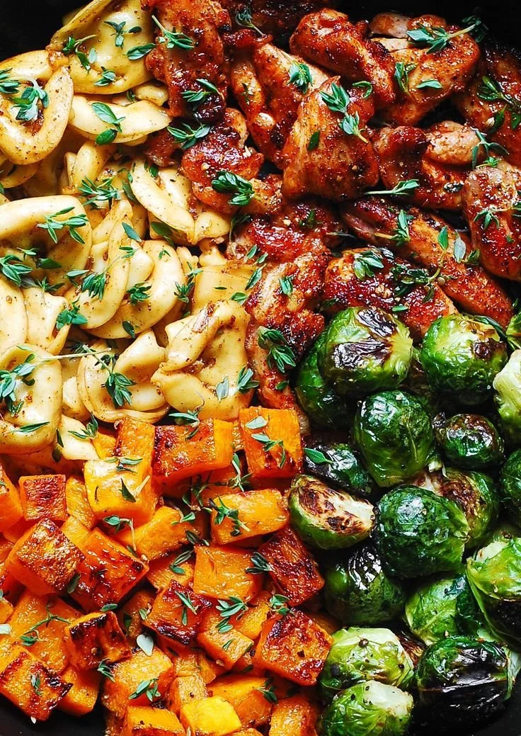 Autumn Chicken & Tortellini Dinner with Roasted Vegetables