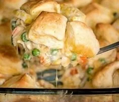 Chicken Pot Pie with Biscuits
