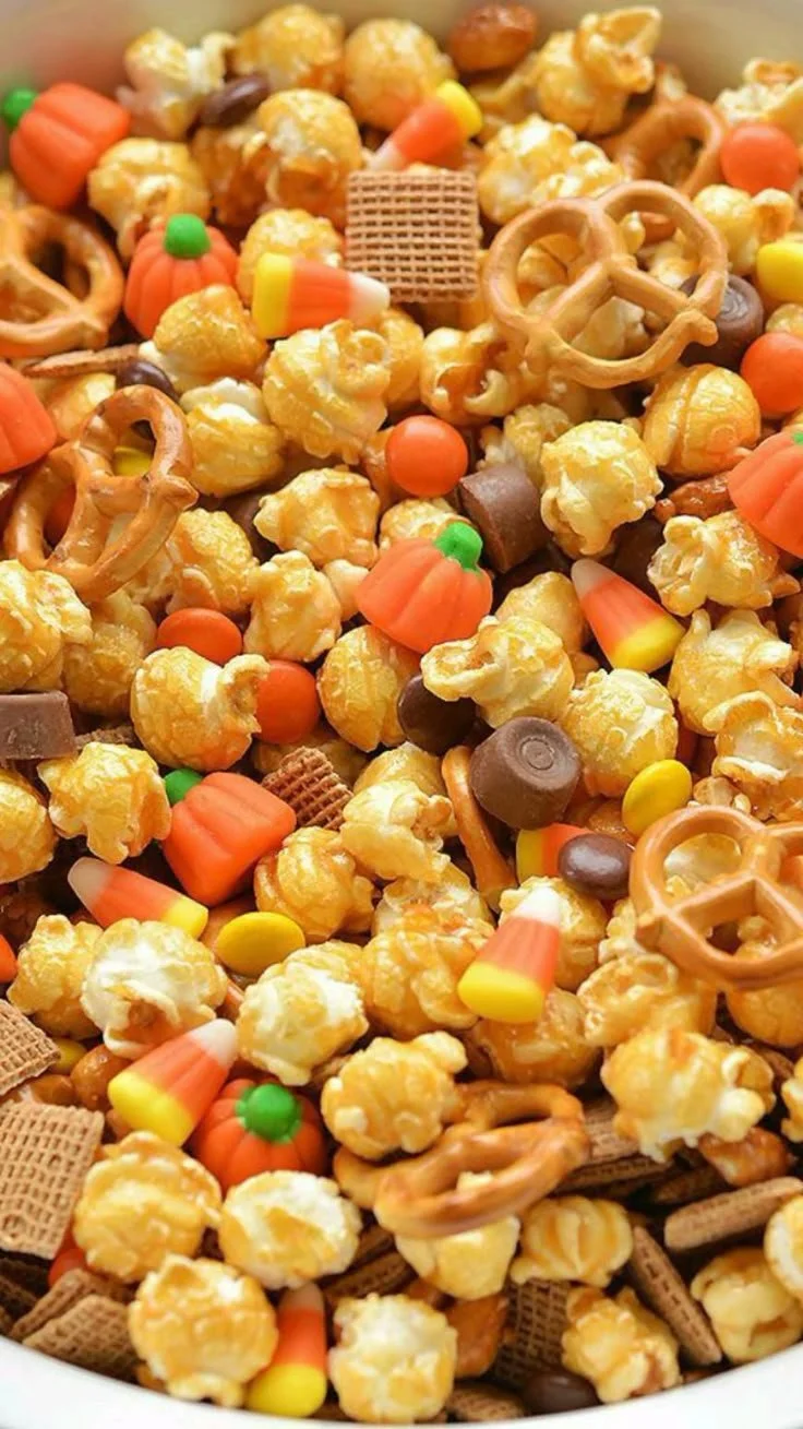Variety of spooky Halloween snacks served on a festive table