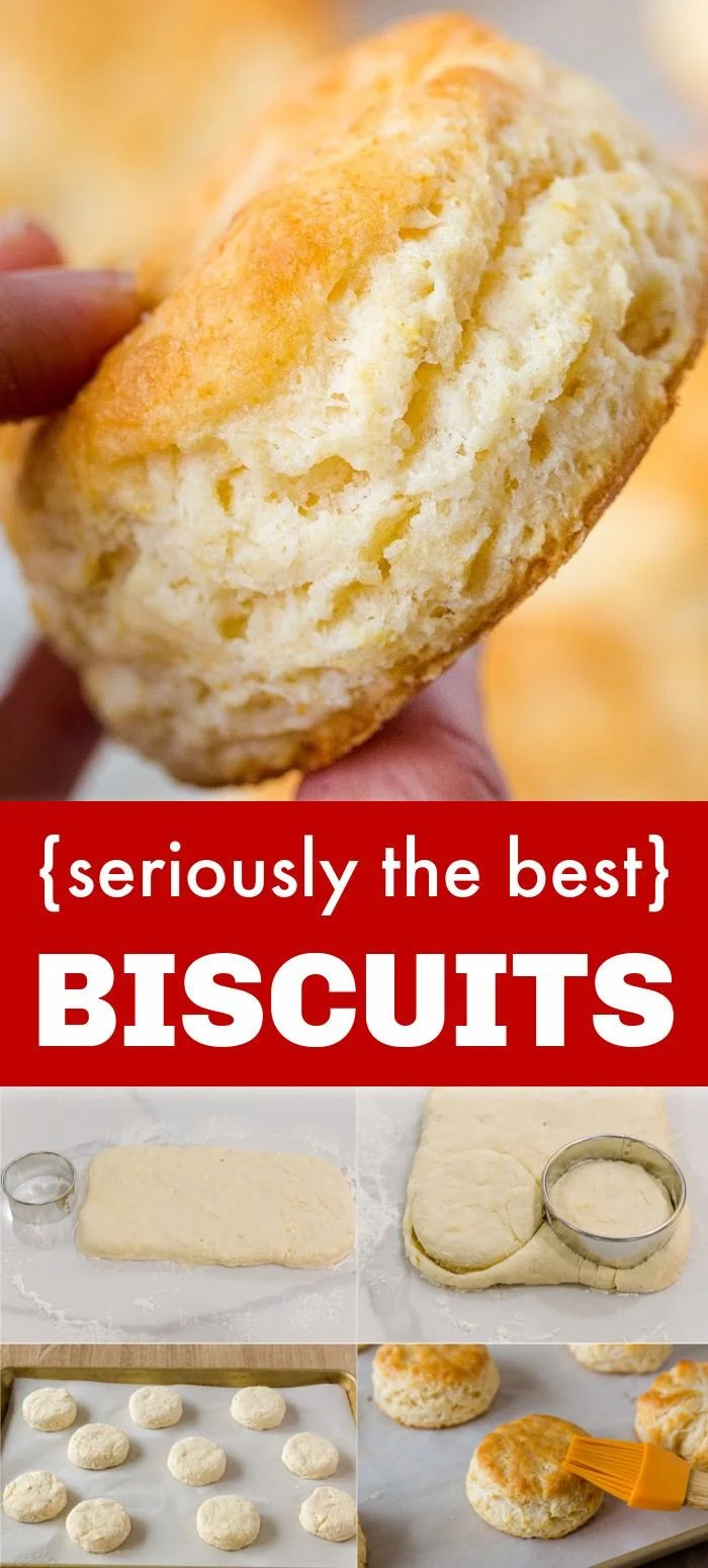 Freshly baked homemade biscuits on a wooden table