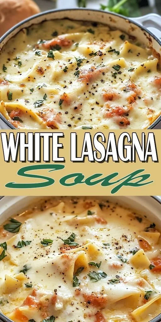 Bowl of Magical Lasagna Soup featuring pasta, cheese, and herbs