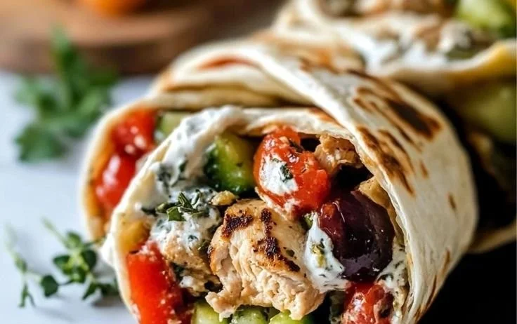 Mediterranean Chicken Wraps