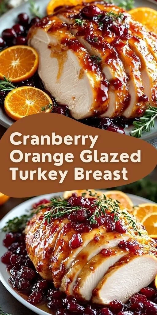 Cranberry orange glazed turkey breast for a holiday feast