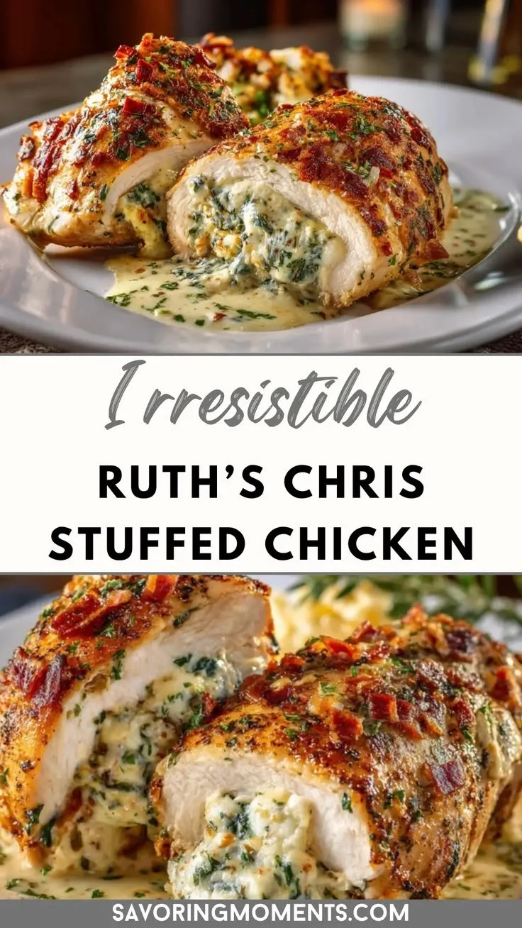 Ruth's Chris stuffed chicken recipe with creamy cheese filling