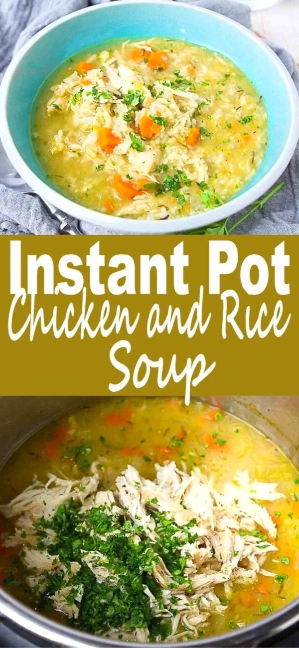 Delicious Chicken Rice Soup made in an Instant Pot.