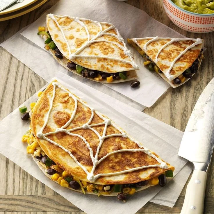 Delicious Confetti Corn Quesadillas filled with colorful vegetables and cheese