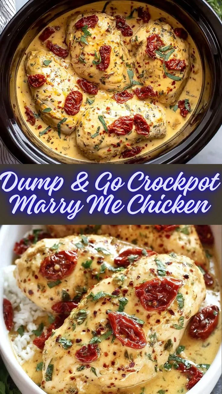 Delicious creamy crockpot Marry Me Chicken served in a bowl