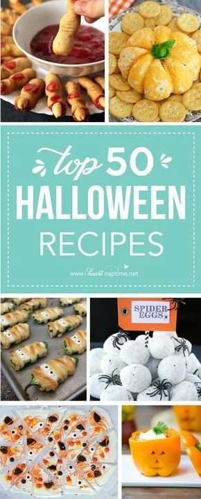A selection of easy Halloween recipes for parties and family dinners.