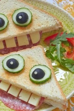 Colorful fingerfood for children's birthday celebration