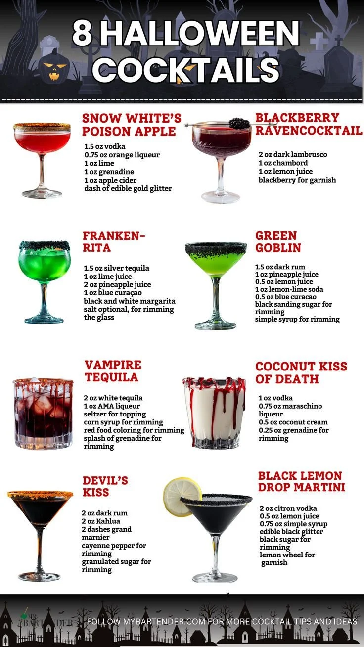 Haunted House Halloween cocktails featuring creepy drink ideas for spooky celebrations