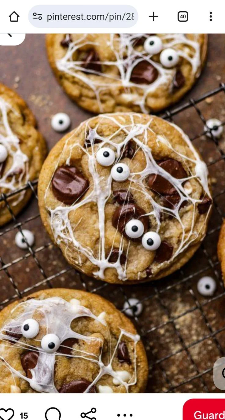 S'mores Halloween cookies decorated with spooky designs at Sweet Meli Bakery