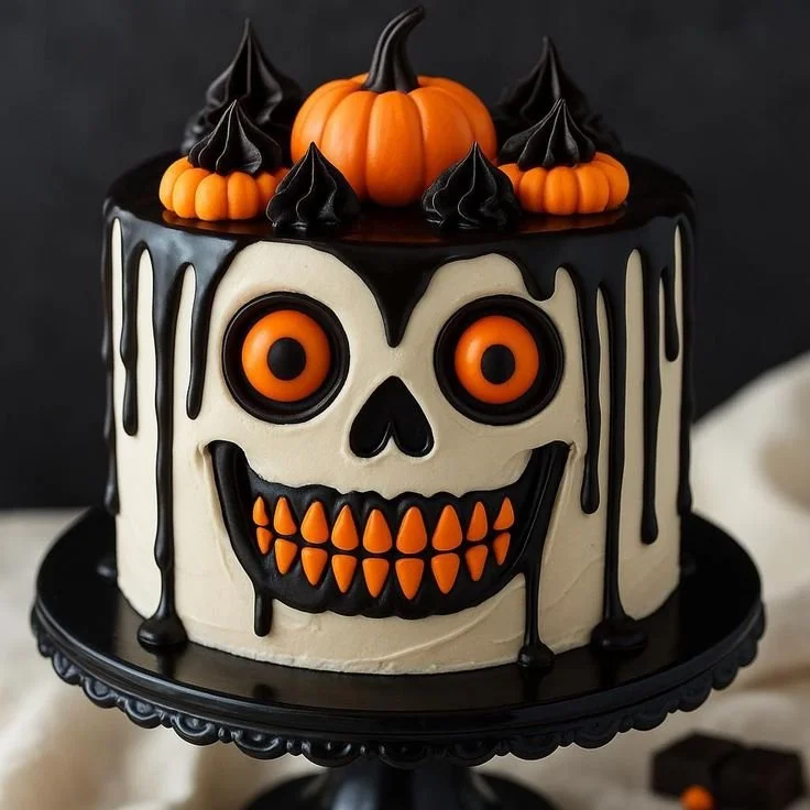 Spooky Halloween cakes recipe PDF for festive baking fun in October.